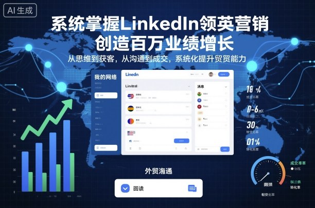 系统掌握LinkedIn领英营销，创造百万业绩增长，从思维到获客，从沟通到成交，系统化提升外贸能力-linxinghc