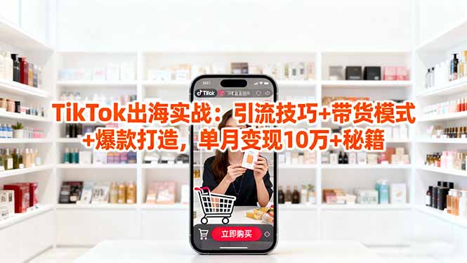 「TikTok出海实战」引流技巧+带货模式+爆款打造，单月变现10万+秘籍-linxinghc