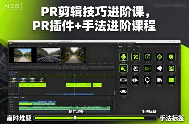 PR剪辑技巧进阶课，PR插件+手法进阶课程-linxinghc